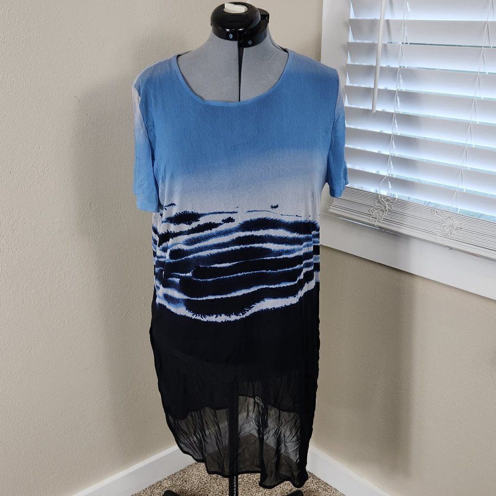 Alfani Dress Ombre Blue Size XXL NWT
